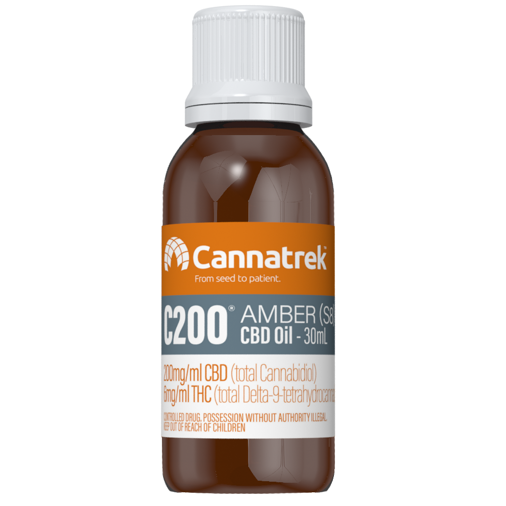 Cannatrek C200 Amber CBD Oil 30mL + (5 x 1mL Precise Dose Syringes)